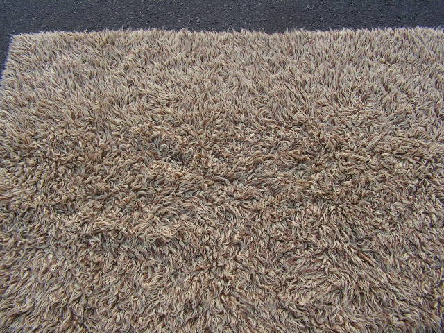 RUG #042, Shagpile - Cream & Brown Flokati 2.2m x 1.5m